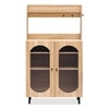 Stellar Multipurpose Storage Cabinet (Medium Size with Upper Shelf, Oak)