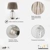 Secret Glass and Metal Table Lamp With Natural Linen Shade