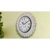 Epsilon White Colour Engineered Wood Distress Finish Sun Flower wall Clock by Disoo Fashions