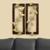 W-Alena Abstract Metal Wall Decor in Gold Set of 2