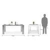 Kariba Engineered Wood Seater Dining Table In White High Gloss Finish
