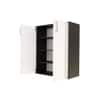Nextstep 2 Door Floor Shoe Rack Black And White