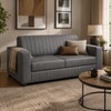 Serene 2 Seater Sofa In Leatherette Grey Color