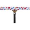 Flannery Multicolour Fabric Shade Table Lamp with Natural Wooden Base
