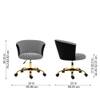 Doe Buck Paolo Black Houndstooth Upholstered Swivel Office Chair