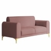Veniza Velvet 2 Seater Sofa In Peech Colour
