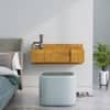Hexa Red Engineered Wood Wall Mount Dressing Table in Giant Wood and Frosty White Colour