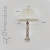 Hatton hand crafted Solid wood distress white finish table lamp With White Cotton Shade