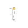 Deven Yellow Cotton Shade Floor Lamp