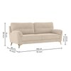 Osbert Velvet 3 Seater sofa in Beige color