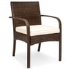 Carry Bird Wicker Patio Furniture Chair-Din Dining Chairs In Grey Colour