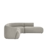 Zenliving Wood Left Aligned 3-Seater With Upholstery Non Storage Sofa In Grey Colour