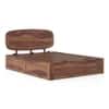 Nimbus Solid Wood Queen Size Bed With Hydraulic Storage (Teak Finish)