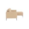 Modernelegance Wood Right Aligned 3-Seater With Upholstery Non Storage Sofa In Beige Colour