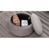 Loofy Ottoman with Strage Color in Grey
