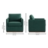 Bobby Boucle Fabric Lounge Chair in Green Colour