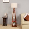 Theoren Beige Jute Shade Floor Lamp