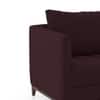 Florence Premium 1 Seater Fabric Sofa in Deep Plum Velvet Colour