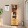 Hexa Engineered Wood Bookshelf Wooden Multipurpose Storage Rack in Giant Wood Colour