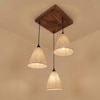 Terzo Brown Solid Wood Cluster Hanging Light