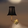 Devansh Gold Wall Mounted Lamp With Black Cotton Shade