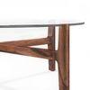 Cayman Round Sheesham Wood And Tempered Glass Coffee Table In Teak Finish
