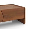 Koro Solid Wood Rectangular Storage Coffee Table In Amber Walnut Finish