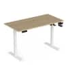 Wrick Solo Height Adjustable Study Table European Oak & White
