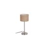 Jabari Beige Natural Fiber Shade Table Lamp with Steel Steel Base