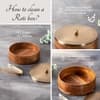 Classic Acacia Wood Masala Box Gold