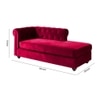 Ease Velvet Chaise Lounger in Maroon Colour