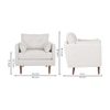 Arihana Fabric Arm Chair in Off-White Color