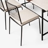 Covent Garden Mild Steel Outdoor Dining Table with Six Chairs in Grey Colour