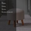 Brick Beige Faux Leather Ottoman