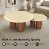 Enzo Set Of 2 Round Solid Wood Coffee Table In Amber Walnut Finish
