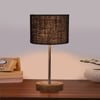 Devansh Black  Jute   Table Lamp With  Natural  Wood Base  & Steel Pipe (7X17 Inches)-17