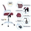 Naamikoa Mid Back Ergonomic Chair in Maroon Colour