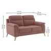 Niwara Velvet 2 Seater  sofa in Pink color