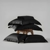 Stoa Paris Super King Size Bedsheet with 4 Pillow Covers  Size Midnight Black