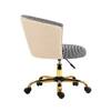 Doe Buck Paolo Beige Houndstooth Upholstered Swivel Office Chair