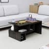 Hexa Engineered Wood Coffee Table With Storage In Flower Wenge