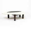 Chap Marble Coffee Table In Brass  Finish