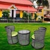 Brisbane Wicker Chair Black And White Finish