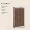 Hayes 18 Pair Shoe Rack In Classic Walnut Finish