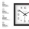 Contemporary Dial Wooden Square Wall Clock