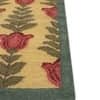 Jaipur Rugs Soft Ethnic Floral Wool 5x8 Feet Nugget Gold And Walnut Dhurrie Carpet