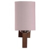 Devansh Solid Wood Electric Wall Light in Grey Colour with Grey Shade Count of 1 Light