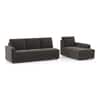 Apollo Sofa (Colour : Smoke, Cushion : Soft, Back Type : Regular, Seating Capacity : Right Aligned 3 Seater + Right Aligned Chaise)