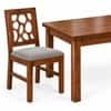 Globally Indian Bindu Solid Sheesham Wood 4 Seater Dining Table Set 4 Chairs Grey