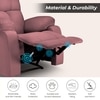 Helios One Seater Fabric Manual Recliner with Cup Holder in Dusty Mauve Colour